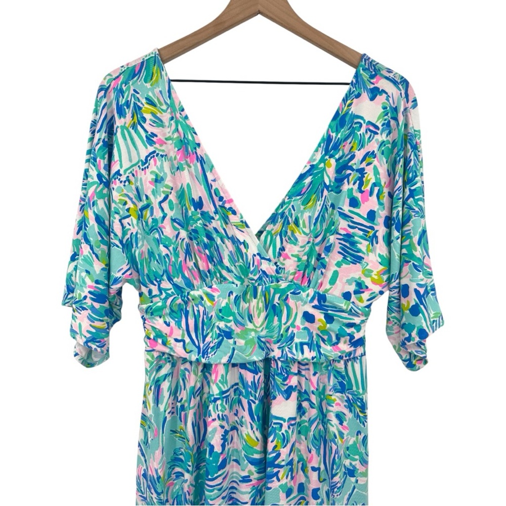 Lilly Pulitzer Blue and Pink Floral Romper - Picture 4 of 12